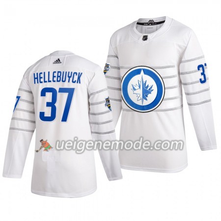 Herren Winnipeg Jets Trikot Connor Hellebuyck 37 Weiß Adidas 2020 NHL All-Star Authentic